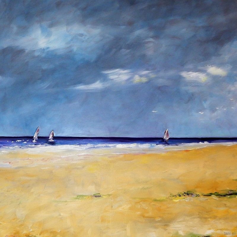 Scenic Sails and Beach DMM Art 24x24 SQ