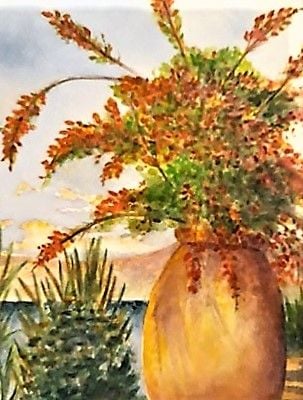 Scenic Nice France Watercolor 6x8