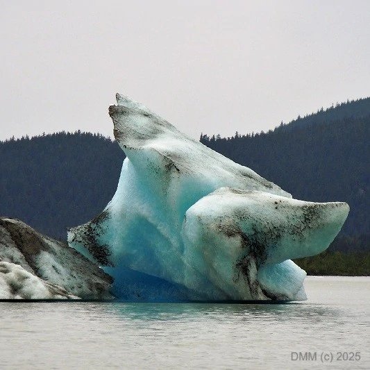 White blue glacier in lovely Alaska photo