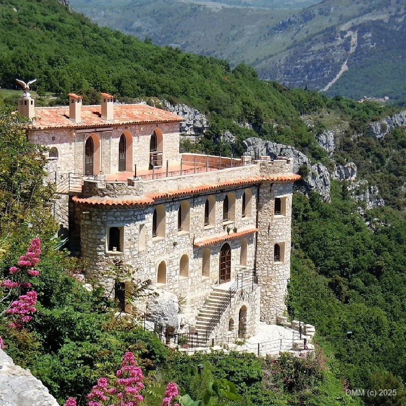 Mountain side chateau in the Grasse Frances spring day